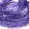 14 INCHES - WHOALSALLE -WHOALSALLE- WHOALSALLE - SO - GORGEOUS - NICE - DARK - PURPLE - COLOUR- SPARKLE - AMETHYST - FACETED - RONDELL - BEADS SIZE 3.mm APPROX